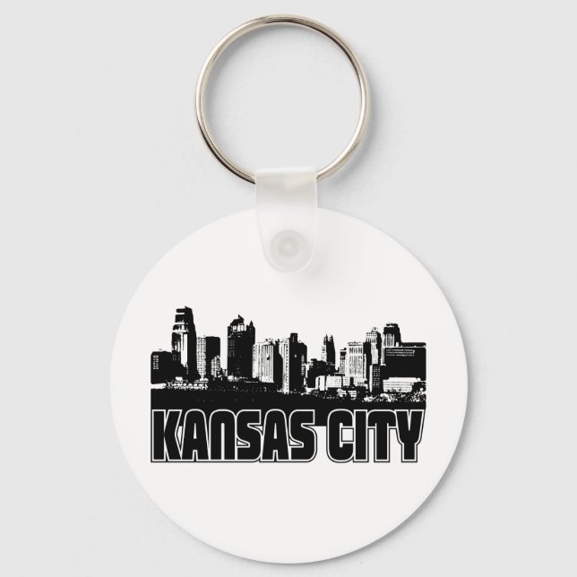 Kansas City Skyline Key Ring (Front)