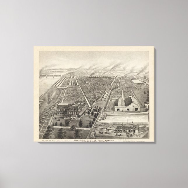 Kansas City Stock Yards, Kansas City, Kansas Canvas Print (Front)