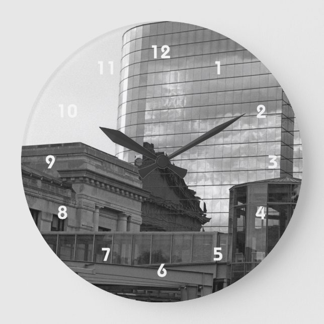 Kansas City The Link Architecture Photo Large Clock (Front)