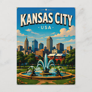 Kansas City Union Station Travel Keepsake Postcard