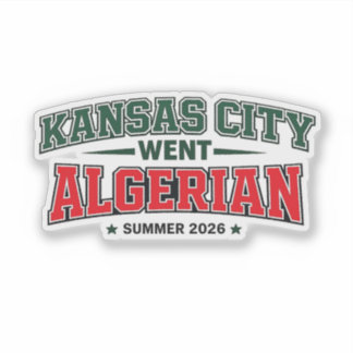 Kansas City Went Algerian Typography Sticker