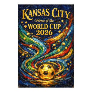 Kansas City World Cup 2026 Oil Painting Soccer  Photo Print
