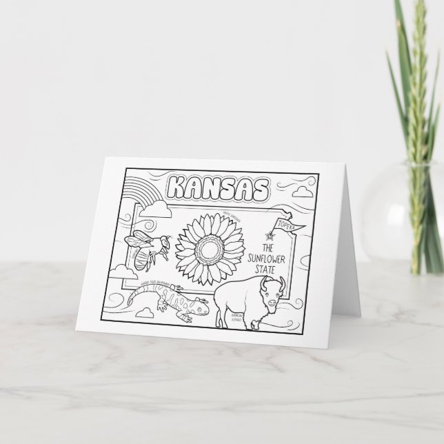 kansas colour me collage holiday card (Front)