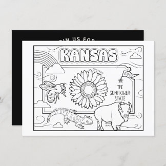 kansas colour me collage invitation