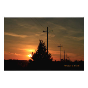 Kansas Colourful Sunset Photo Enlargement Print