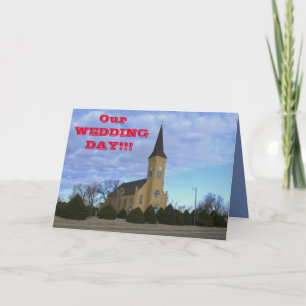 Kansas Country Church Wedding Greeting Card