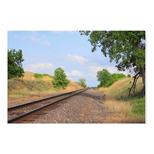 Kansas Country Railroad Tracks PHOTO ENLARGEMENT Print (Front)