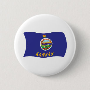 Kansas Flag Button