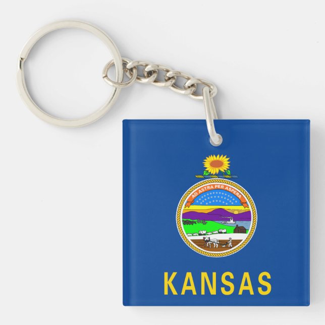 Kansas flag key ring (Front)