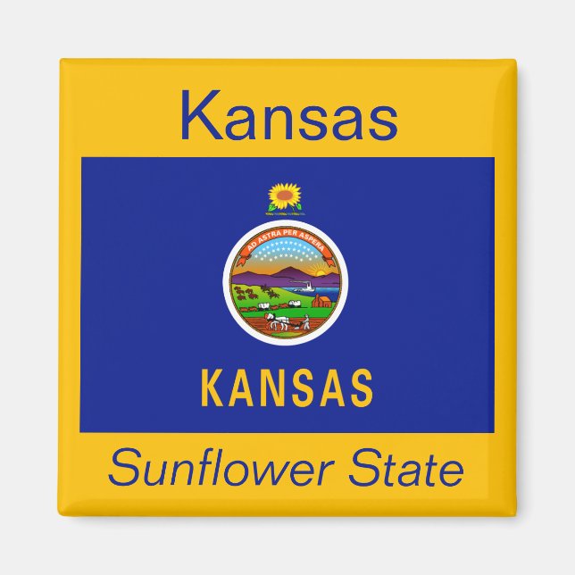Kansas Flag Magnet (Front)