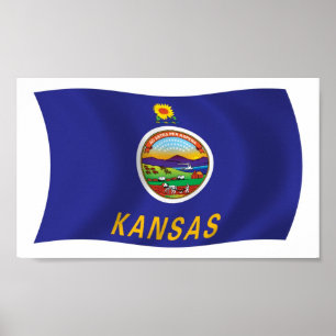Kansas Flag Poster Print