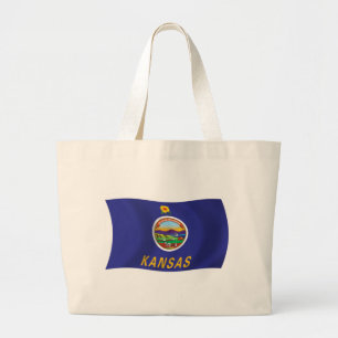 Kansas Flag Tote Bag