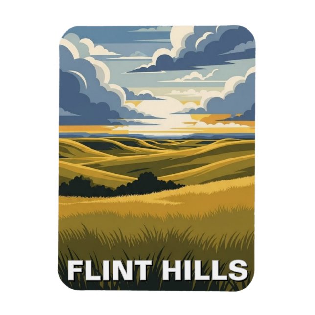 Kansas Flint Hills Travel Magnet (Vertical)