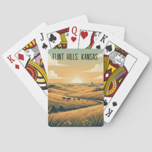 Kansas Flint Hills Travel Souvenir Playing Cards