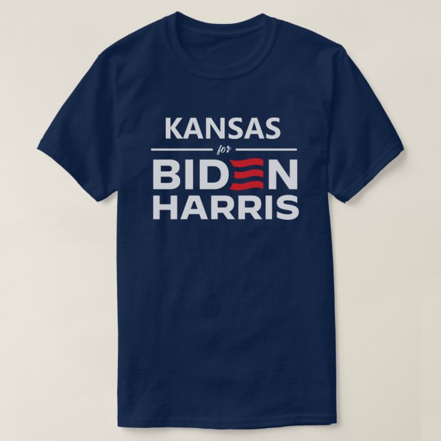 Kansas for Biden Harris T-Shirt (Design Front)
