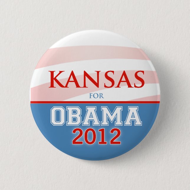 KANSAS for Obama 2012 6 Cm Round Badge (Front)