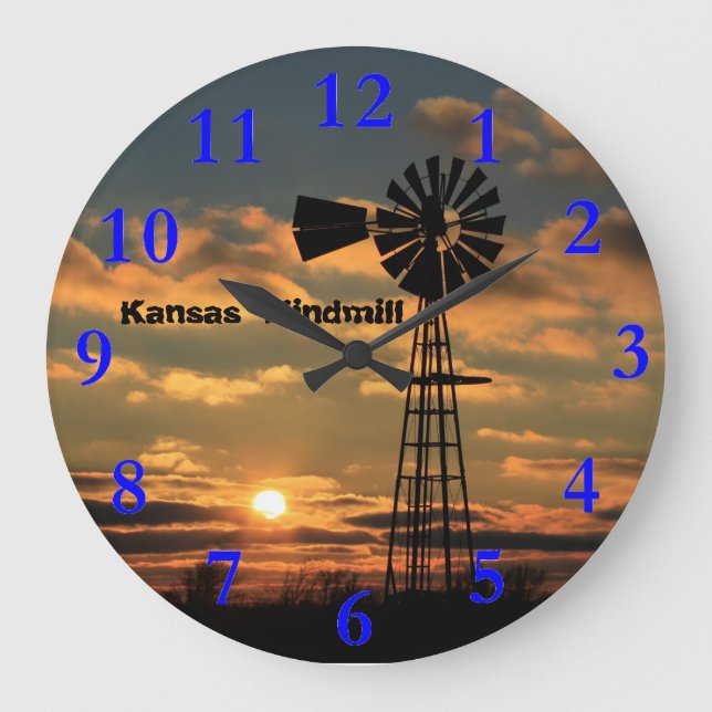 Kansas Golden Sunset CLOCK (Front)
