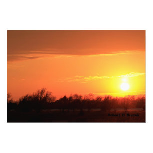 Kansas Golden Sunset  Photo Enlargement Print