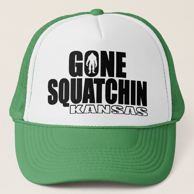 KANSAS Gone Squatchin - Original Bobo Trucker Hat (Front)