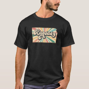 Kansas Home State US Vintage Retro Country Patriot T-Shirt