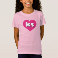 Kansas hot pink heart - I love ks