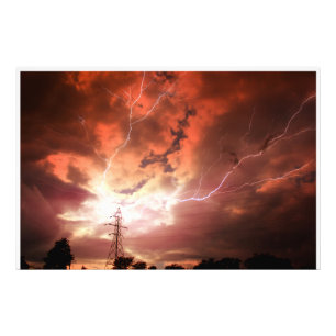Kansas Lightning Storm PHOTO ENLARGEMENT Print