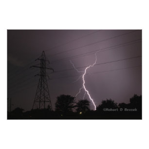 Kansas Lightning Storm Photo Poster. Print