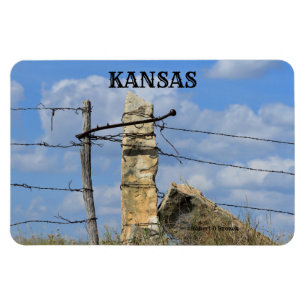 Kansas Limestone Fence Magnet