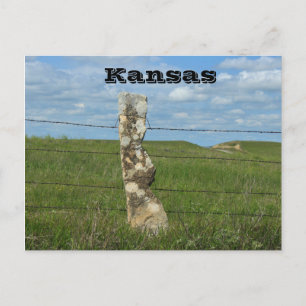 Kansas Limestone Fence Post POST CARD
