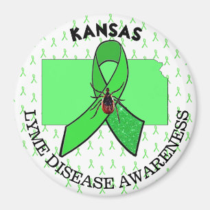 Kansas Lyme Disease Awareness Magnet