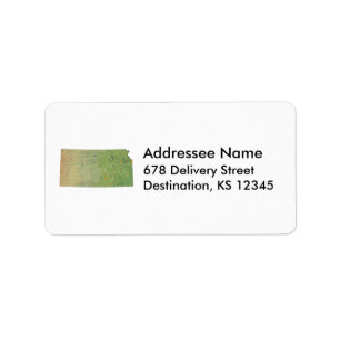 Kansas Map Address Label