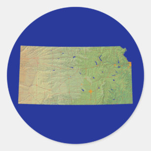 Kansas Map Sticker