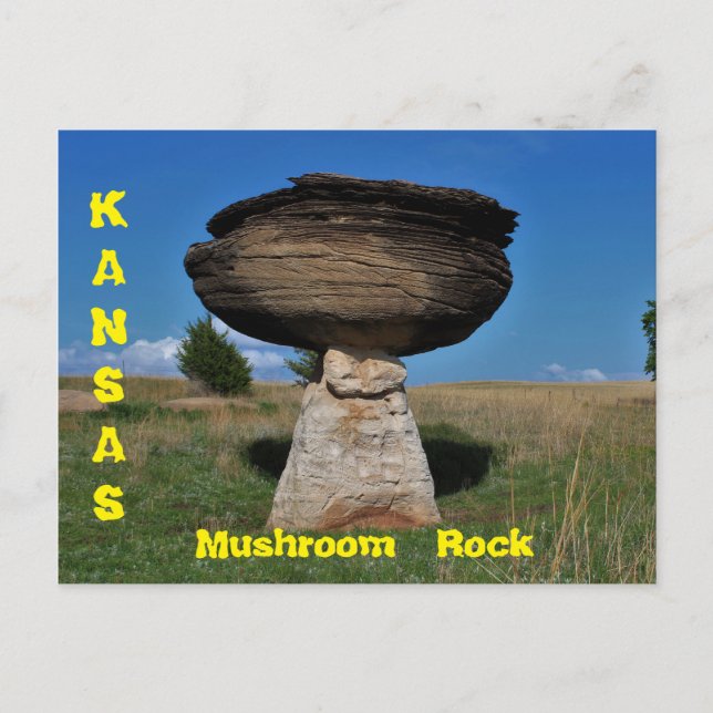 Kansas Mushroom Rock Park Post Card (Front)