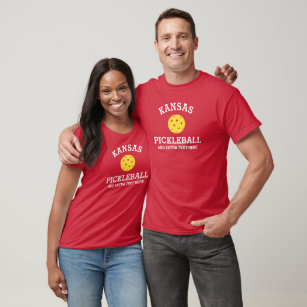 Kansas Pickleball Add Club, Partner Name Custom T-Shirt