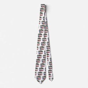 Kansas Picture and USA Flag Font Tie