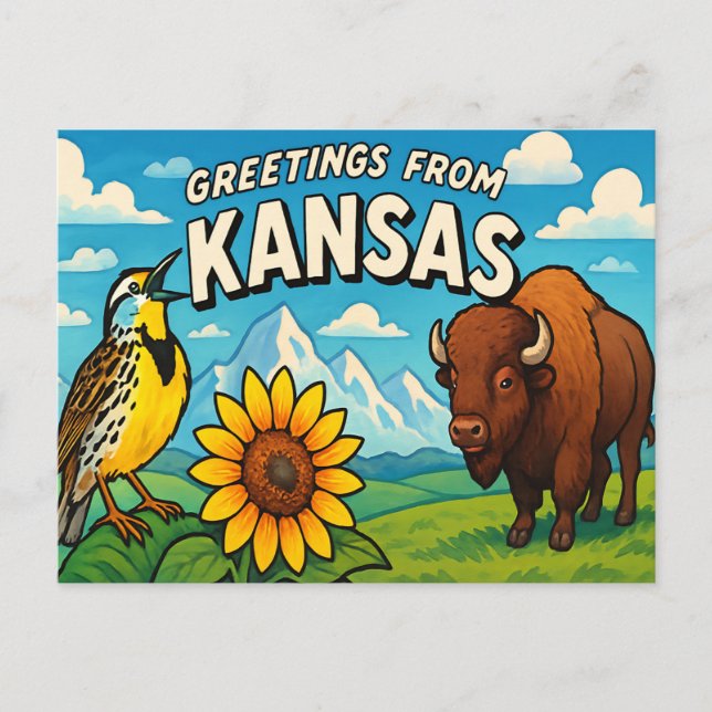 KANSAS Postcard (Front)