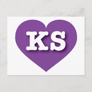 Kansas Purple Heart - I love KS Postcard