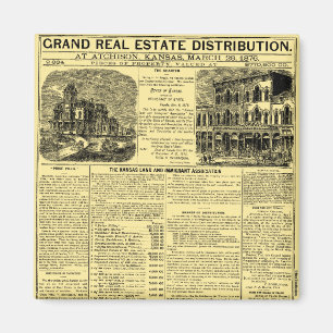 Kansas Real Estate Newspaper Advertisement Magnet