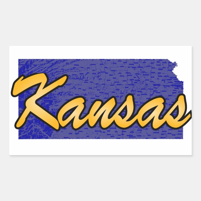 Kansas Rectangular Sticker (Front)