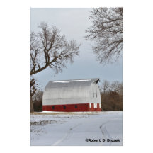 Kansas Red Country Barn  Photo Enlargement