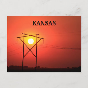 Kansas red Sunset Post Card