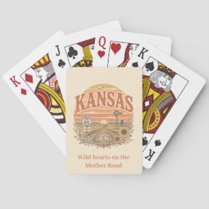Kansas Route 66 Prairie Poker Night Playing Cards