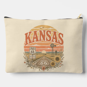 Kansas Route 66 Prairie Road Organiser Accessory Pouch