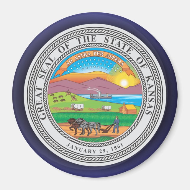 Kansas Seal Magnet (Front)