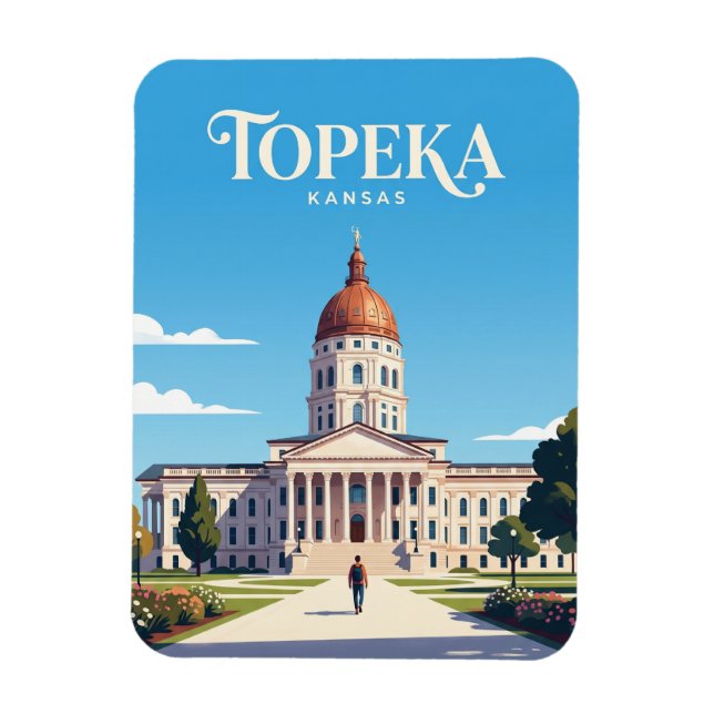 Kansas State Capitol USA Magnet (Vertical)