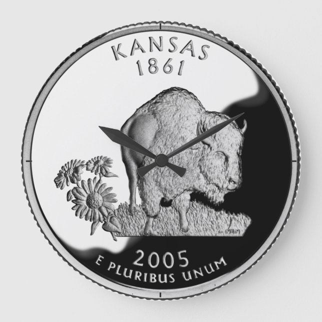 Kansas State Faux Quarter Clock (Front)