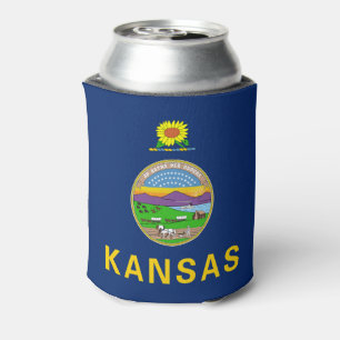 Kansas State Flag Can Cooler