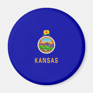 Kansas State Flag Design Magnet