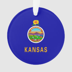 Kansas State Flag Design Ornament