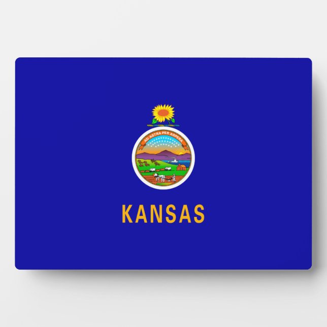 Kansas State Flag Design Plaque (Front)